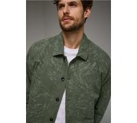 Cargojacke STREET ONE MEN, Herren, Gr. M (40), grün (deep olive grün), Web, Obermaterial: 100% Baumwolle; Futter: 100% Baumwolle, gemustert, normal hüftbedeckend, V-Ausschnitt, gerader Abschluss, Jack