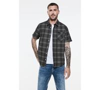 Street One MEN Männer Kariertes Hemd in Schwarz, Gr: M