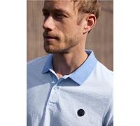 Street One MEN Männer Kurzarm Poloshirt im Garment Dye Look in Blau, Gr: 3XL
