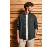 Leinenhemd STREET ONE MEN, Herren, Gr. XL (44), US-Größen, grün (pine grün), Stoff, 100% Leinen, unifarben, casual, normal normal, V-Ausschnitt, Langarm Bündchen, Hemden, mit Knopfleiste (74486366-XL)