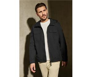 Street One MEN Männer Leichte Baumwolljacke in Schwarz, Gr: S