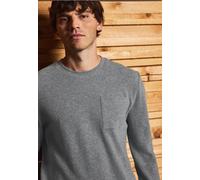 Langarmshirt STREET ONE MEN, Herren, Gr. XL (44), metal grau melange, Web, 100% Baumwolle, unifarben, normal normal, Rundhals, abgesteppt, Shirts, aus reiner Baumwolle (68152655-XL) metal grau melange