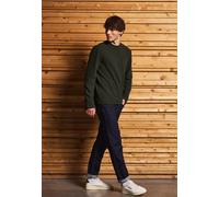 Langarmshirt STREET ONE MEN, Herren, Gr. L (42), schwarz olive grün, Web, 100% Baumwolle, unifarben, normal normal, Rundhals, abgesteppt, Shirts Langarmshirt, aus reiner Baumwolle (10267417-L) schwarz