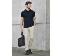 Poloshirt STREET ONE MEN, Herren, Gr. XL (44), blau (schwarz ink blau), Web, 100% Baumwolle, unifarben, gerade normal, hoch geschlossener Ausschnitt, Bündchen, Shirts, aus reiner Baumwolle (83705950-X