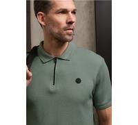 Street One MEN Männer Poloshirt mit Struktur in Grün, Gr: M