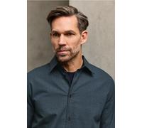 Street One MEN Männer Popeline Minimal Print Hemd in Blau, Gr: 3XL