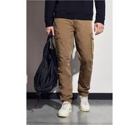 Cargohose STREET ONE MEN, Herren, Gr. 33, Länge 32, braun (sepia braun), Web, 97% Baumwolle, 3% Elasthan, unifarben, regular fit lang, Hosen, aus Baumwolle mit Stretchanteil (88139966-33) sepia braun
