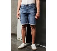 Street One MEN Männer Relaxed Fit Jogg Jeansshorts in Blau, Gr: 30