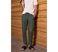 Street One MEN Männer Relaxed Fit Leinenchino in Grün, Gr: 30