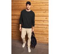 Street One MEN Männer Rundhals Strukturpullover in Grau, Gr: XL