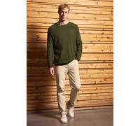 Rundhalspullover STREET ONE MEN, Herren, Gr. XXL (46), grün (vintage grün), Web, 100% Baumwolle, unifarben, normal normal, Rundhals, Rippbündchen, Pullover, aus reiner Baumwolle (21148922-XXL) vintage