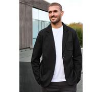 Funktionsjacke STREET ONE MEN, Herren, Gr. XL (44), schwarz, Web, 79% Baumwolle, 19% Polyester, 2% Elasthan, Strukturmuster, comfort fit normal, V-Ausschnitt, Bündchen, Jacken, mit Reverskragen (32867