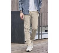 Street One MEN Männer Slim Leg Chino mit Stretchbund in Beige, Gr: 38