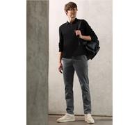 Chinohose STREET ONE MEN, Herren, Gr. 36, Länge 30, industrial grau, Web, 98% Baumwolle, 2% Elasthan, unifarben, regular fit knöchellang, Hosen Chinohose, Middle Waist (39170711-36) industrial grau