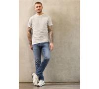 Regular-fit-Jeans STREET ONE MEN, Herren, Gr. 34, Länge 34, indigo blau random wash, Jeans, 99% Baumwolle, 1% Elasthan, unifarben, normal, Jeans, 5-Pocket-Style (56530410-34) indigo blau random wash