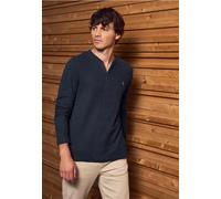 Langarmshirt STREET ONE MEN, Herren, Gr. XXL (46), blau (night blau), Web, 96% Baumwolle, 4% Polyester, unifarben, normal normal, Rundhals, abgesteppt, Shirts, im soften Baumwoll-Mix (51198126-XXL) ni