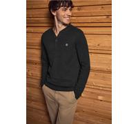 Langarmshirt STREET ONE MEN, Herren, Gr. 3XL, basic schwarz, Web, 96% Baumwolle, 4% Polyester, unifarben, normal normal, Rundhals, abgesteppt, Shirts, im soften Baumwoll-Mix (96449869-XXXL) basic schw