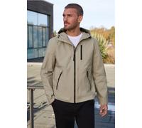 Softshelljacke STREET ONE MEN, Herren, Gr. XXL (46), beige (cloud beige), Stoff, Obermaterial: 100% Polyester; Futter: 100% Polyester, unifarben, gerade normal, ohne Ausschnitt, Bündchen, Jacken, wass