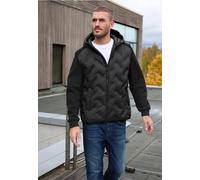 Steppjacke STREET ONE MEN, Herren, Gr. S (38), schwarz (ink schwarz), Stoff, Obermaterial: 100% Polyester; Ärmel: 57% Baumwolle, 43% Polyester; Füllung: 100% Polyester, unifarben, gerade normal, ohne