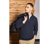 Sweatshirt STREET ONE MEN, Herren, Gr. 3XL (48), blau (night blau), Sweatware, 100% Baumwolle, unifarben, normal, ohne Ausschnitt, Bündchen, Sweatshirts, aus reiner Baumwolle (58781104-XXXL) night bla