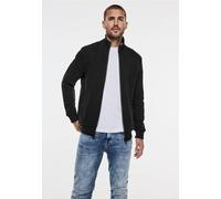 Street One MEN Männer Sweatjacke mit Materialmix in Schwarz, Gr: L