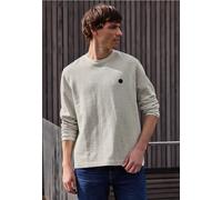 Street One MEN Männer Sweatshirt mit Rundhals in softer Qualität in Weiß, Gr: S
