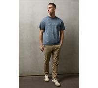 Street One MEN Männer T-Shirt mit Rundhals und Artwork in Blau, Gr: M