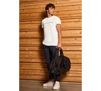 Street One MEN Männer T-Shirt mit Streifen-Motiv in Weiß, Gr: XXL