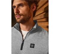 Rollkragenpullover STREET ONE MEN, Herren, Gr. M40, warm grau melange, Web, 80% Baumwolle, 20% Polyester, unifarben, comfort fit normal, hoch geschlossener Ausschnitt, elastischer Bund, Pullover, mit