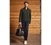 Rollkragenpullover STREET ONE MEN, Herren, Gr. XXL (46), schwarz olive grün, Web, 80% Baumwolle, 20% Polyester, unifarben, comfort fit normal, hoch geschlossener Ausschnitt, elastischer Bund, Pullover