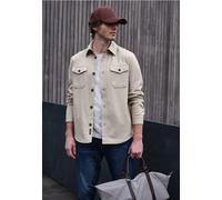 Street One MEN Männer Twill Overshirt in Beige, Gr: S
