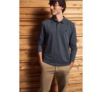 Street One MEN Männer Two Tone Langarm Poloshirt in Blau, Gr: M