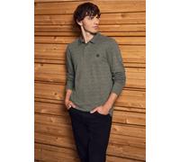 Poloshirt STREET ONE MEN, Herren, Gr. L (42), grün (vintage grün), Web, 50% Baumwolle, 50% Polyester, unifarben, normal normal, hoch geschlossener Ausschnitt, abgesteppt, Shirts, im soften Baumwoll-Mi