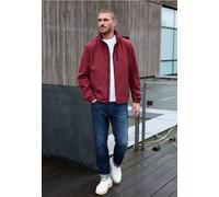 Windbreaker STREET ONE MEN, Herren, Gr. M (40), rot (rustic rot), Stoff, Obermaterial: 100% Polyester; Futter 100% Polyester, unifarben, normal normal, hoch geschlossener Ausschnitt, Bündchen, Jacken,