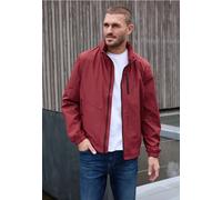 Windbreaker STREET ONE MEN, Herren, Gr. S (38), rot (rustic rot), Stoff, Obermaterial: 100% Polyester; Futter 100% Polyester, unifarben, normal normal, hoch geschlossener Ausschnitt, Bündchen, Jacken,