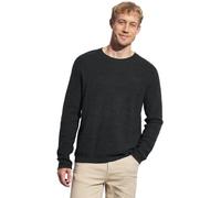Street One MEN Männer Rundhals Strukturpullover in Grau, Gr: L