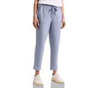 Street One Frauen Mid Waist Slim Leg Hose mit Elastikbund in Blau, Gr: 36