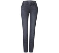 Comfort-fit-Jeans STREET ONE, Damen, Gr. 29, Länge 32, grau (steel grau wash), Jeans, 82% Baumwolle, 15% Polyester, 3% Elasthan, unifarben, lang, Jeans, Middle Waist (78572268-29) steel grau wash