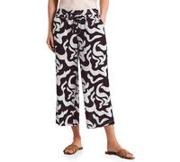 Culotte STREET ONE, Damen, Gr. 36, Länge 26, espresso braun, Stoff, 100% Leinen, bedruckt, loose fit 7/8-Länge, Hosen Culotte, Middle Waist, Topseller (39059310-36) espresso braun