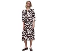 Street One Midi-Kleid aus Leinen mit Print Espresso Brown 44