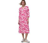 Street One Midi-Kleid aus Leinen mit Print Magenta Dream 44