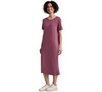Midikleid STREET ONE, Damen, Gr. 42, EURO-Größen, schwarz clouded blush, Stoff, 95% Viskose, 5% Elasthan, unifarben, comfort fit Midi, Rundhals, normaler Saum, Kleider Midikleid, in Unifarbe (30101464