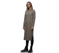 Midikleid STREET ONE, Damen, Gr. 40, EURO-Größen, molten earth, Stoff, 85% Viskose, 13% Polyester, 2% Elasthan, animal-print, normal wadenlang, hoch geschlossener Ausschnitt, abgesteppt, Kleider Midik