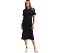 Jerseykleid STREET ONE, Damen, Gr. 38, EURO-Größen, deep bound grün, Jersey, 70% Polyester, 25% Viskose, 5% Elasthan, unifarben, normal wadenlang, Rundhals, Bündchen, Kleider Jerseykleid, mit Rundhals