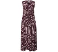 Midikleid STREET ONE, Damen, Gr. 42, EURO-Größen, rustic rouge, Stoff, 100% Viskose, gemustert, normal wadenlang, V-Ausschnitt, abgesteppt, Kleider Midikleid, mit Zipper-Detail (91445663-42) rustic ro