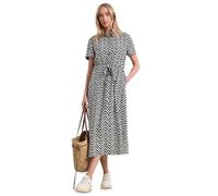 Midikleid STREET ONE, Damen, Gr. 40, EURO-Größen, tiefblau, Stoff, 88% Viskose, 12% Polyamid, gemustert, regular fit normal, V-Ausschnitt, abgesteppt, Kleider Midikleid, aus Viskose (71018223-40) tief