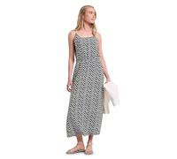 Maxikleid STREET ONE, Damen, Gr. 44, EURO-Größen, tiefblau, Stoff, 88% Viskose, 12% Polyamid, bedruckt, regular fit knöchelfrei, Rundhals, abgesteppt, Kleider Maxikleid, aus Viskose (37679754-44) tief