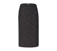 Midirock STREET ONE, Damen, Gr. 42, schwarz (schwarz coffee), Mesh, Obermaterial: 94% Polyester, 6% Elasthan. Futter: 100% Viskose, gepunktet, bequem 3/4-Länge, Röcke, Sommerrock aus Mesh in Plisséest