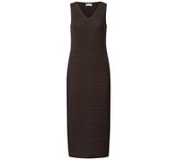 Midikleid STREET ONE, Damen, Gr. 34, EURO-Größen, espresso braun, Web;Stoff;Spitze, Obermaterial: 70% Baumwolle, 30% Polyester. Futter: 95% Viskose, 5% Elasthan, unifarben, regular fit wadenlang, V-Au
