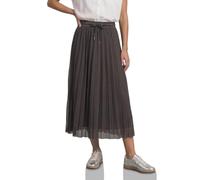 Street One Midirock aus Mesh in Plisséestruktur Black Coffee 36
